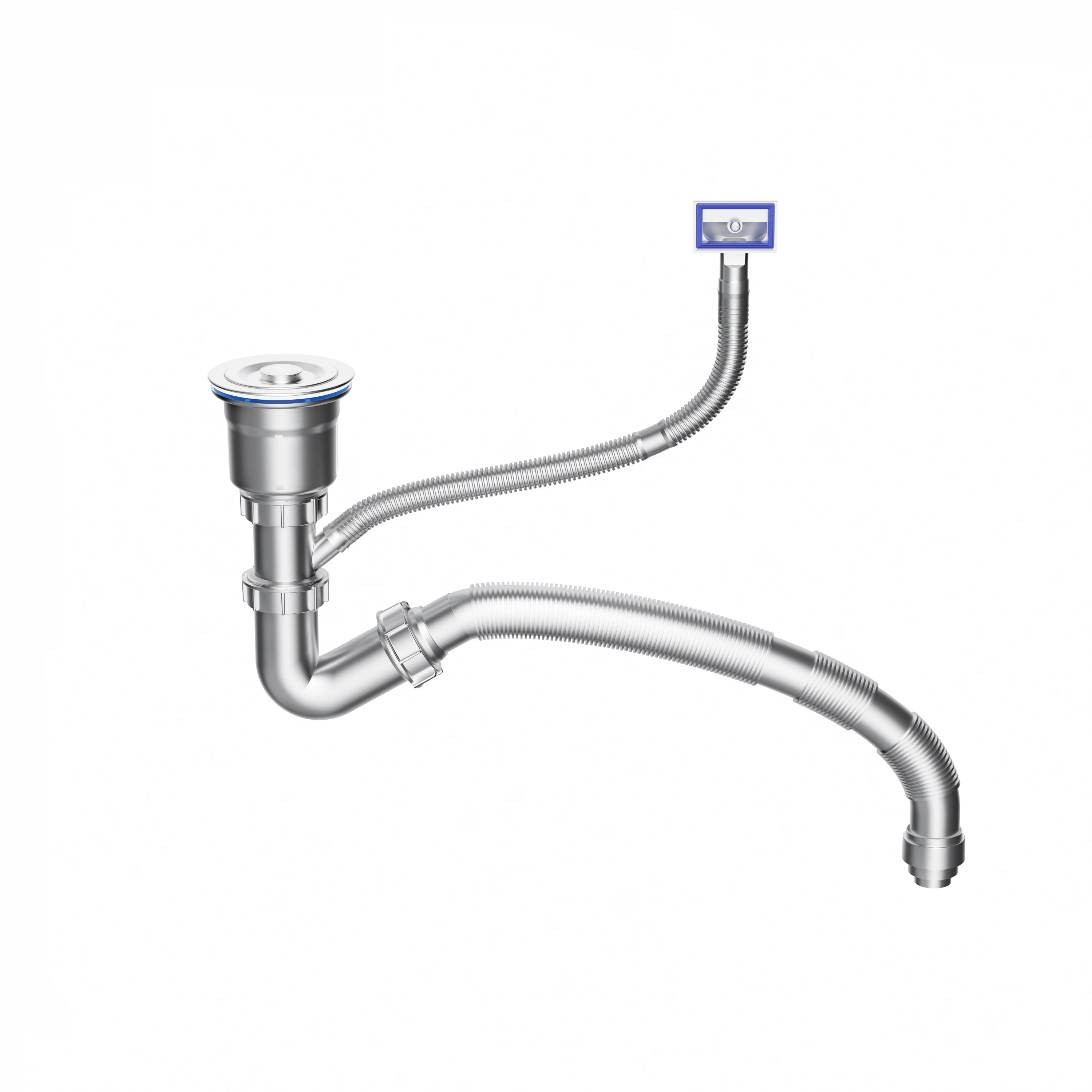 odm flexible single bowl sink drain pipe kitchen sink waste pipe anti odor and anti insect-4