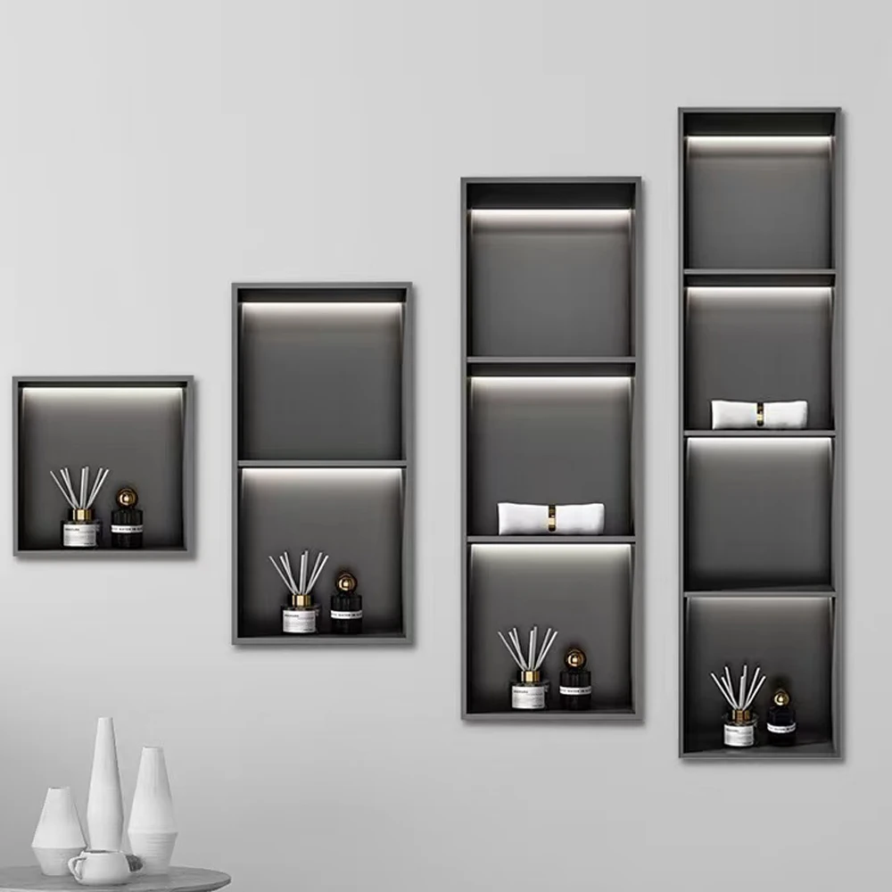 Popular Black Niche Stainless Steel 304 Square Bathroom Shower Niche Anti-Rust Bathroom Accessories