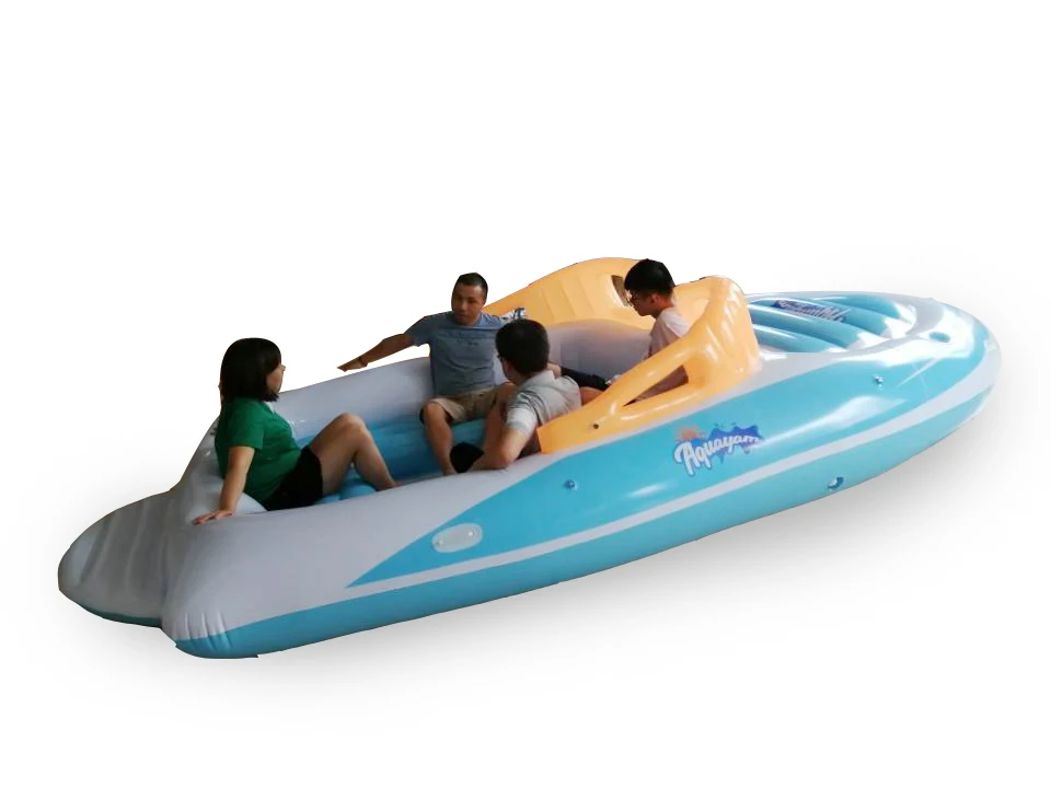 Body Six Person Inflatable Floating Island Inflatable Sportintg Boats Yacht  Dock Thick Inflatable Floating Platform