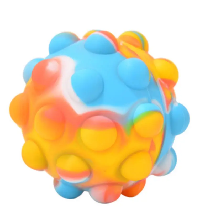 Colorful Kids Fun Silicone Ball Pop Fidget Stress 3d Popper Toy Bubble Squeeze Vent Ball Pop