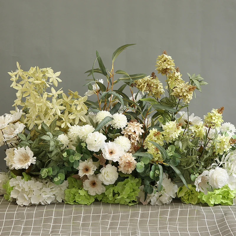 Cftr024 Artificial Silk Rose Flower Runner Table Centerpieces Flowers