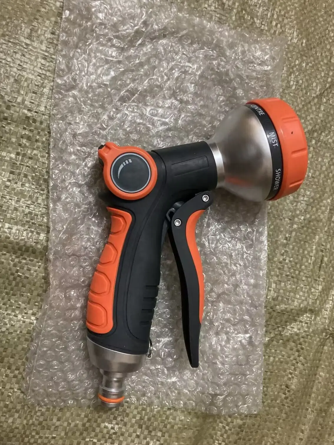 Thumb Control Garden Hose Spray Nozzle High Pressure 8pattern Sprayer