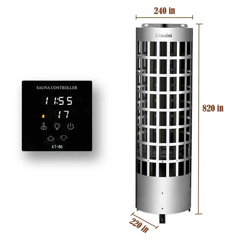 Diooist サウナストーブ 3kW ステンレス製 電気式ドライサウナ