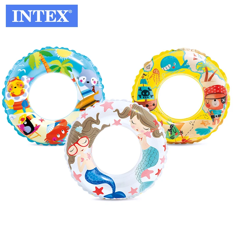 Original Intex 59242 Transparent Rings Inflatable Swimming Rings