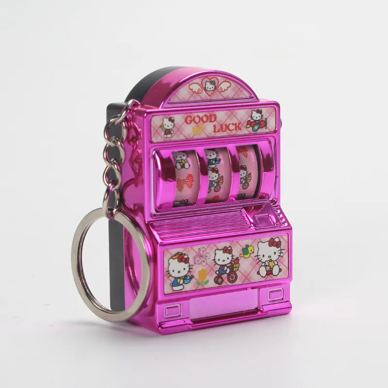 Mini Gambling Slot Machine Key Chains Pocket Fruit Lucky Jackpot Gadget Antistress Toys Funny Games Keychain