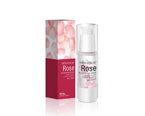 Private Label Rose Rejuvenating Serum Anti Aging Serum Face Nourishing Brightening Petal Skin Care Products