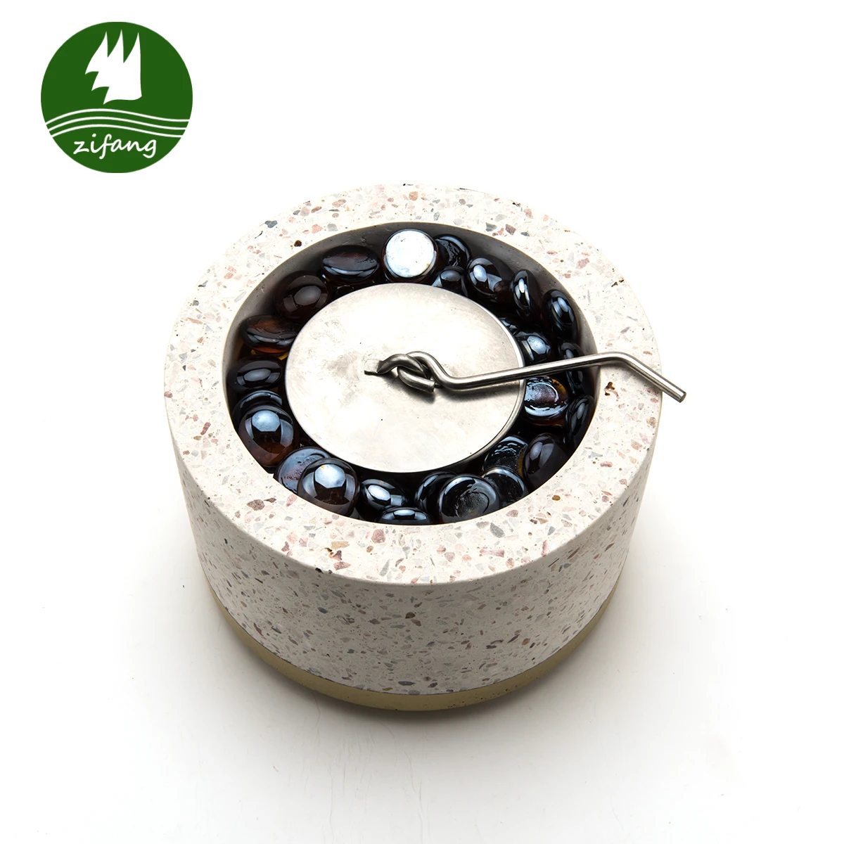 High Structure Concrete Portable Decoration Heater Concrete Gypsum Clean Energy Tabletop Fire Bowl Ethanol Mini Fireplace