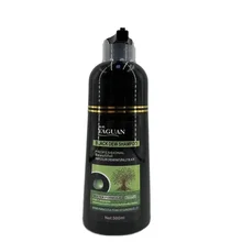 Private label Argan oil black hair shampoo 100% Cover Gray White Hair Color Dye Shampoo no allerge hair dye