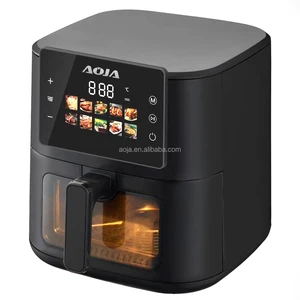 AOJA  Hot Healthy New Stainless Steel Inner 8L air Fryer Oven Fryer Oil Free Electric Digital Air Fryers With Visible Window
