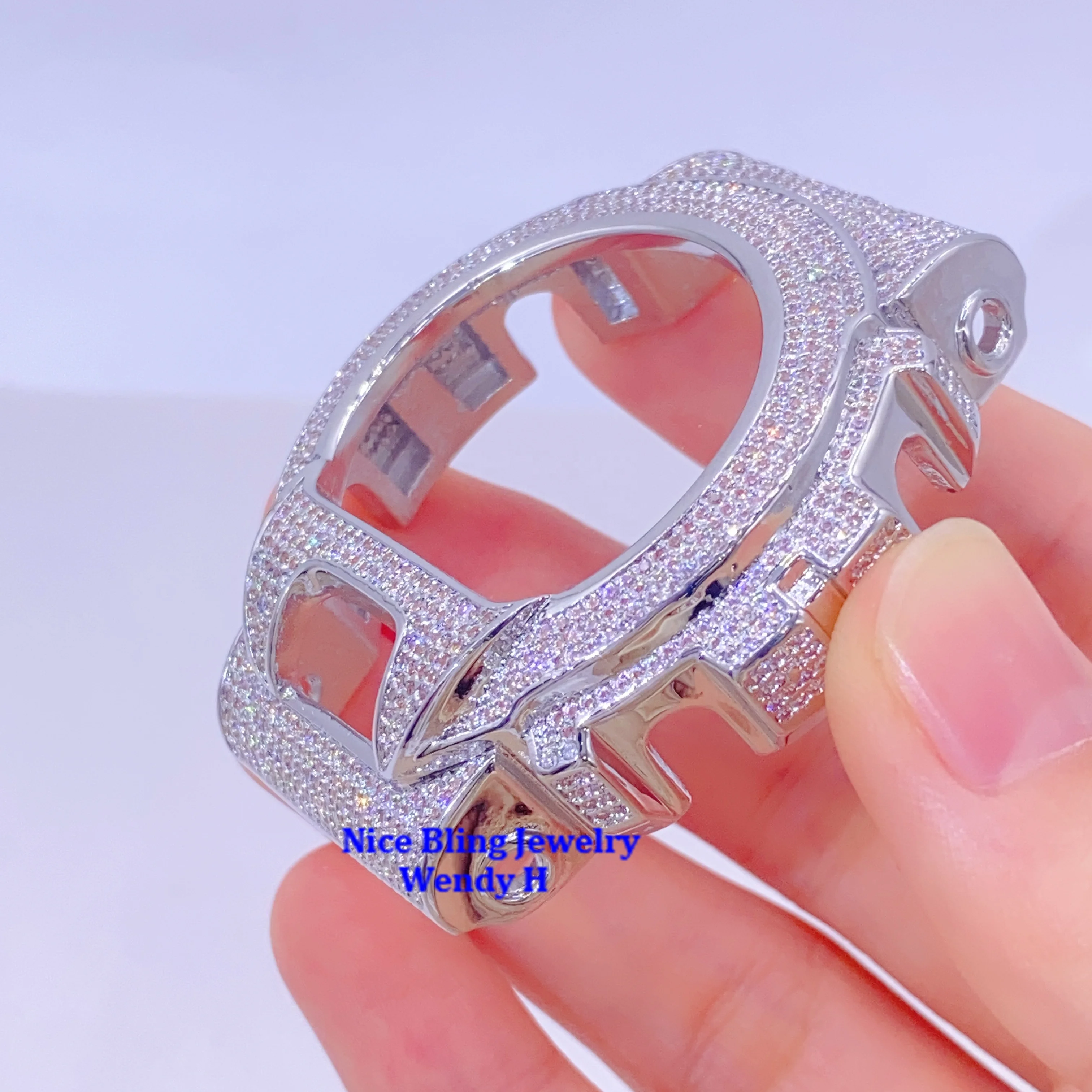 Iced Out G-Shock DW6900 VVS Diamond Tester Moissanite Watch Bezel 