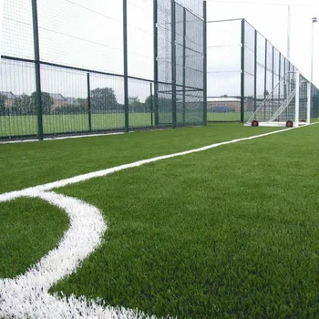 MCG 30mm Non-Infilled Artificial Grass for Soccer Football 20mm Pile Height Rubber PP Material Elastic Fireproof Packaged Roll