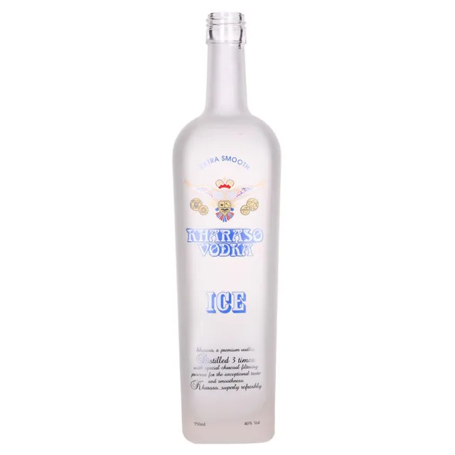 750ML glass bottle with decoration