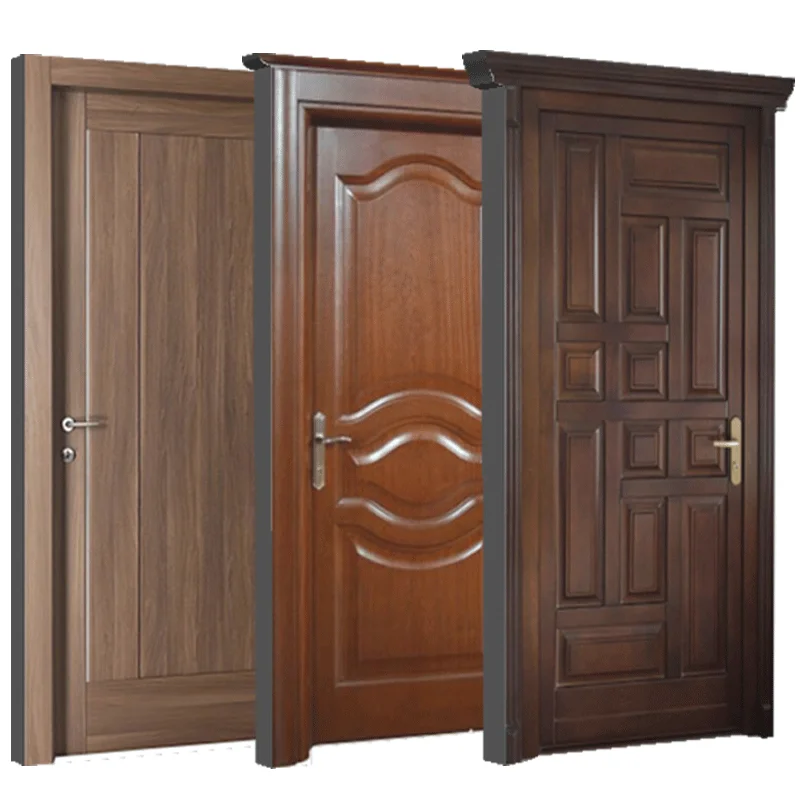 Teak solid wood main entrance oak wooden door panel others doors double design entry factory