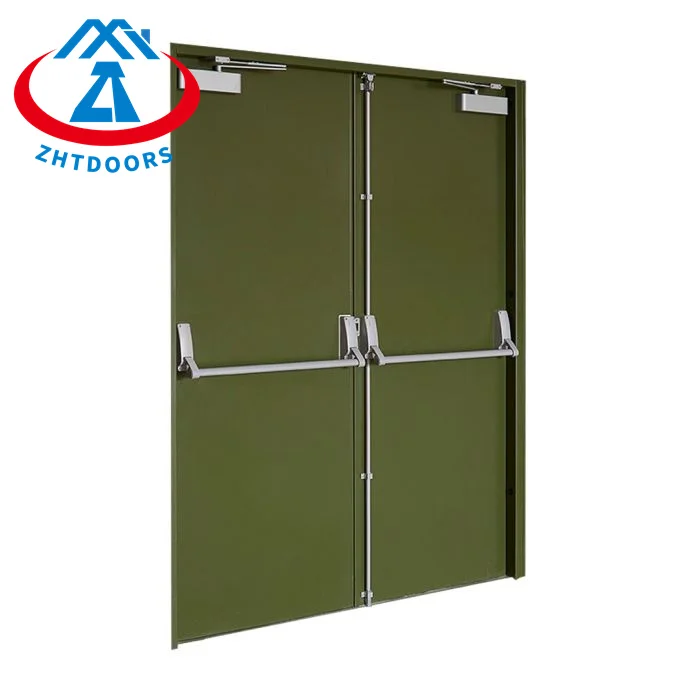 900mmWide*2200mmHigh Factory Price with Panice Bar 90 Minutes Fire Resistance Fireproof Door