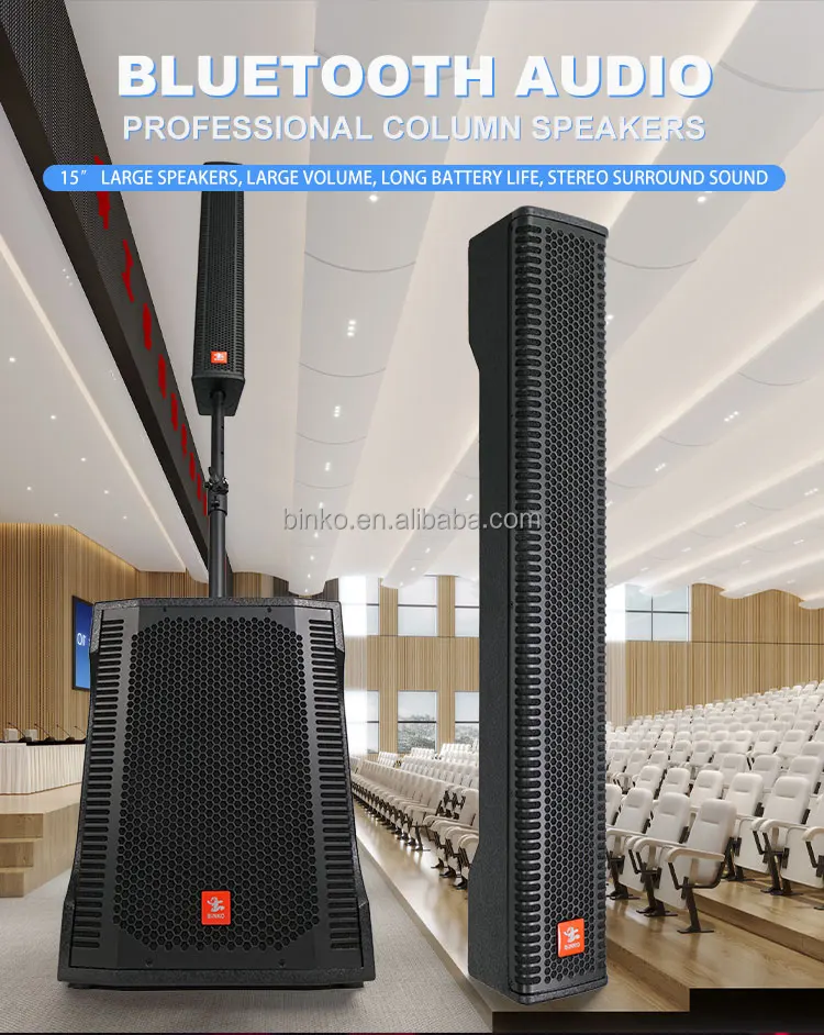 Pa Sound Column Array Active Church Dj Speakers And Amplifier System 15 ...