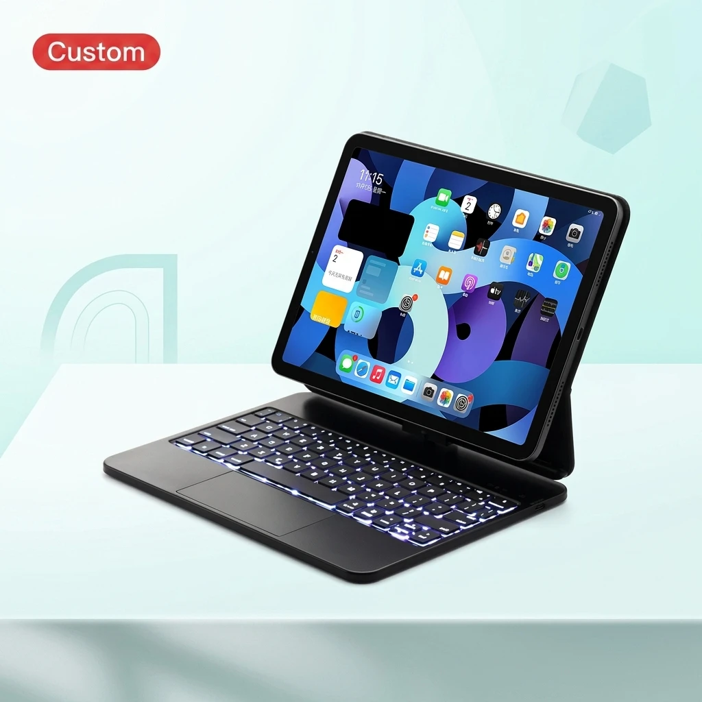 Magic Keyboard With 360 Degree Rotating Keyboard Case for iPad Pro 11 10.9 12.9 Inch Bluetooths Keyboard Case