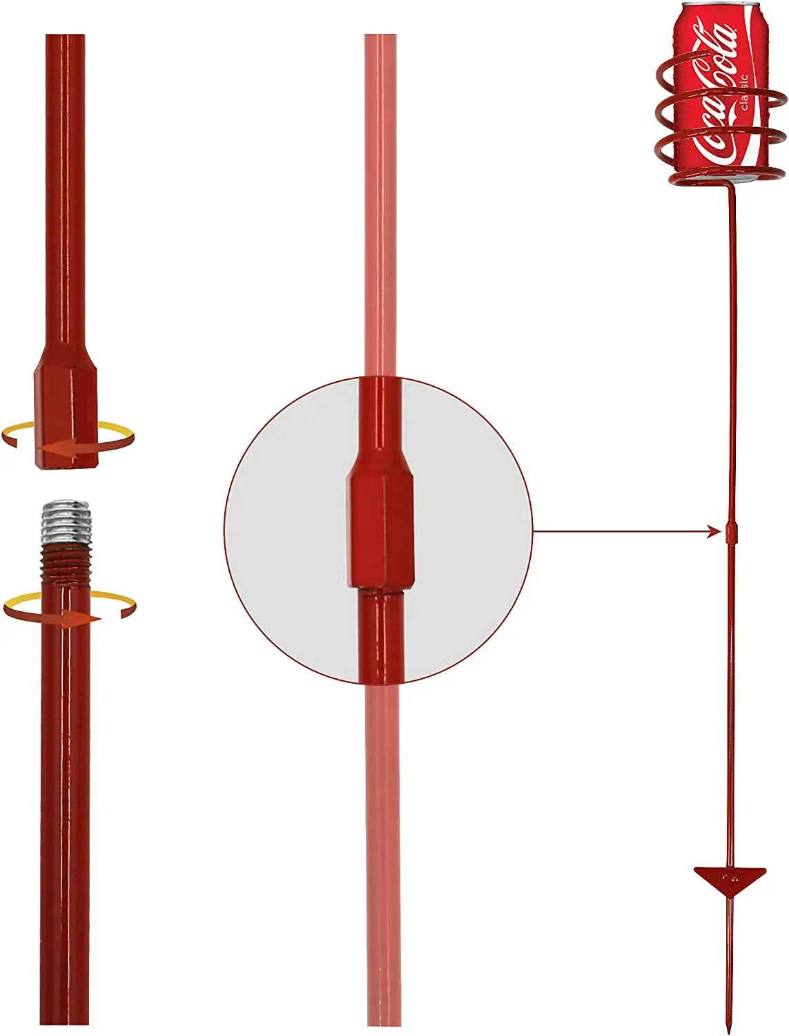 Outdoor Drink Holder Stakes Wine Glass Holder, Picnic Wine Rack Display Racks Buckets, Coolers & Holders