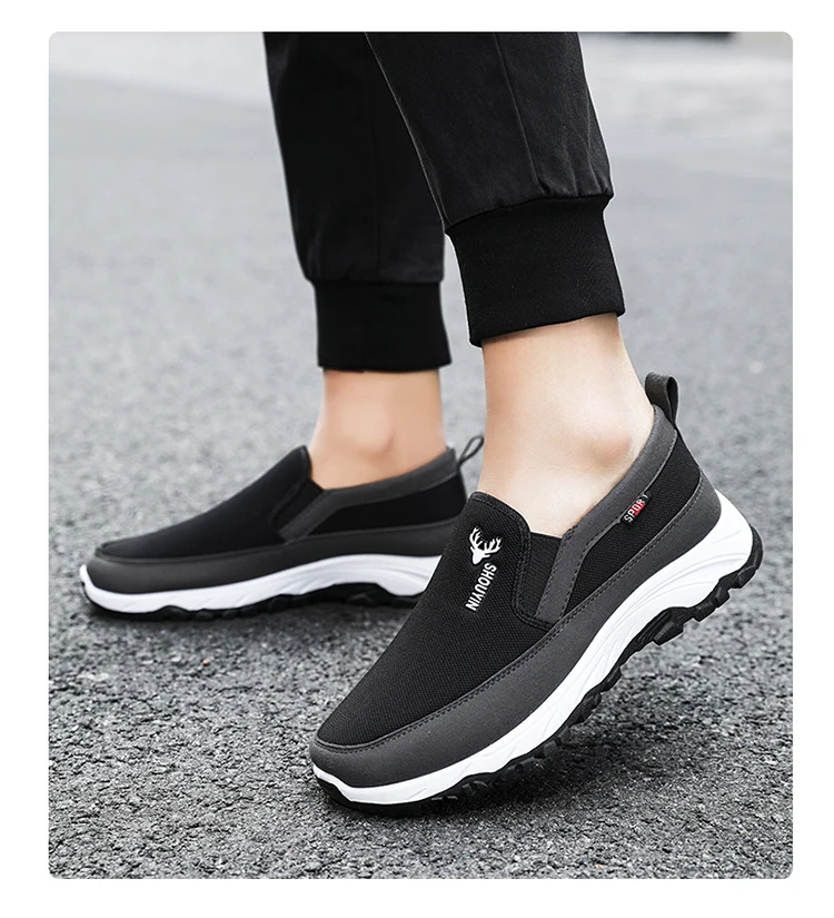 B-ym06 New Fashion Men's Trend Running Shoes Casual Slip-on Walking ...