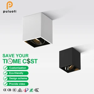 Commercial Indoor Lighting Surface Mounted 10W MR16/GU10 LED Focus Light Dimmable 2700K-5700K Aluminum Spotlight for Living Room