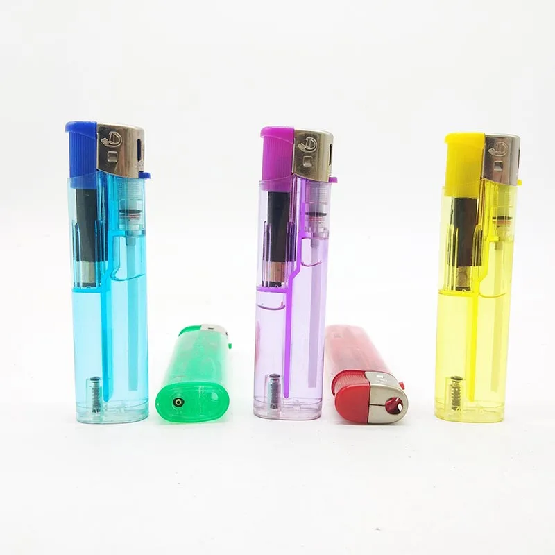 Nepal Slim Lighter Disposable Premium Slim Electronic Lighters  Transparent/Solid Color DY-062