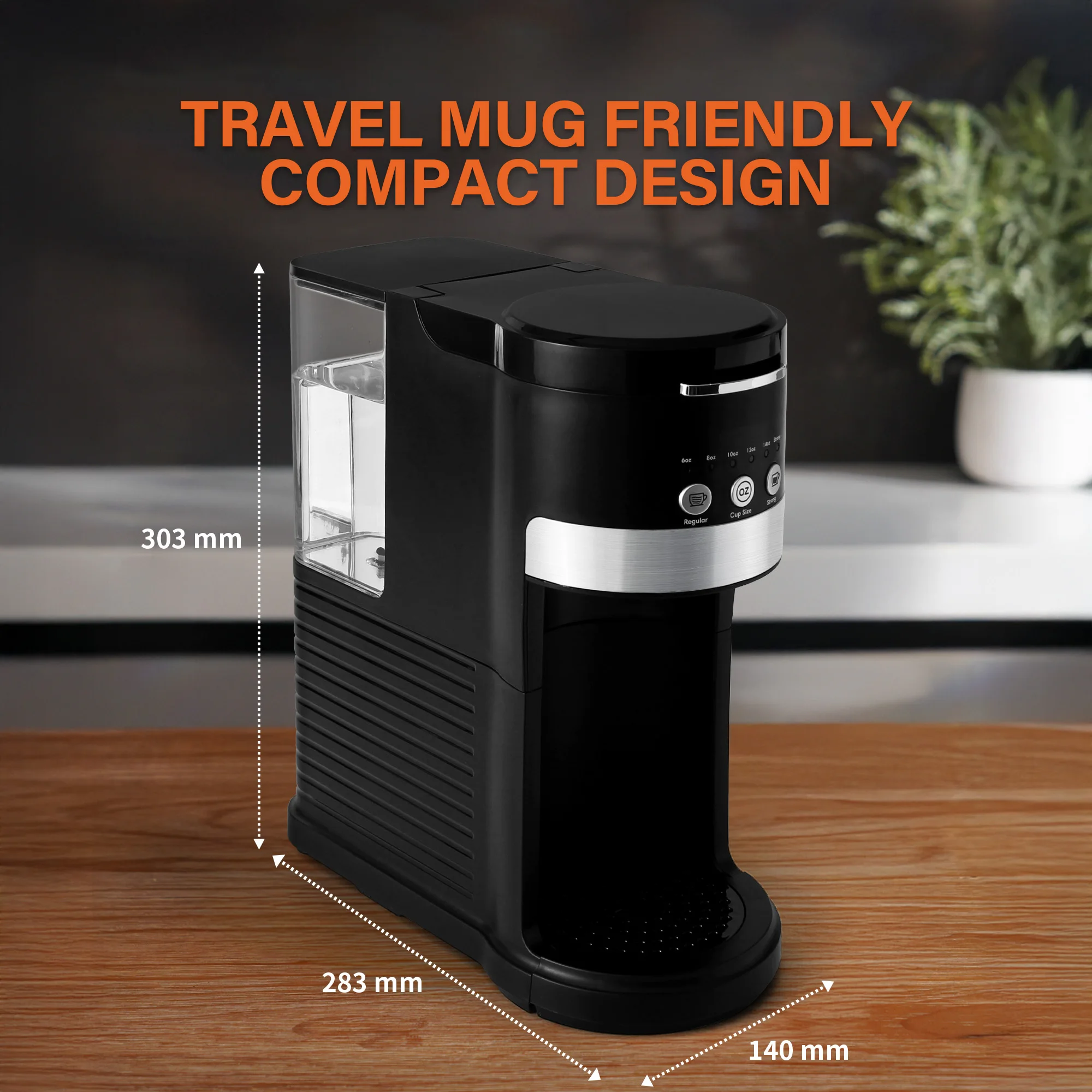 SHARDOR Instant Coffee Brewer Tea Machine Black Single Coffee Pod Fast Brew K-Cup Coffee Latte and Cappuccino Maker