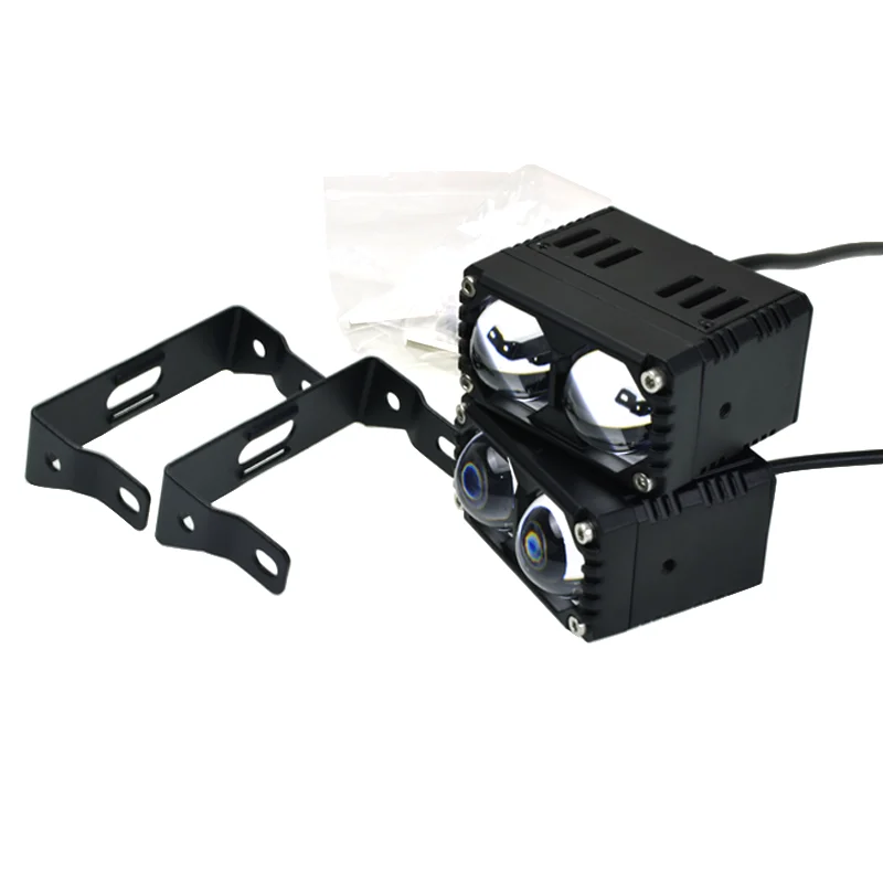 SENLO 90W Motorcycle Driving Light Led Dual Colo for Headlight Auxiliary Spotlight Lamp ATV Scooter Moto Fog Light Accessories