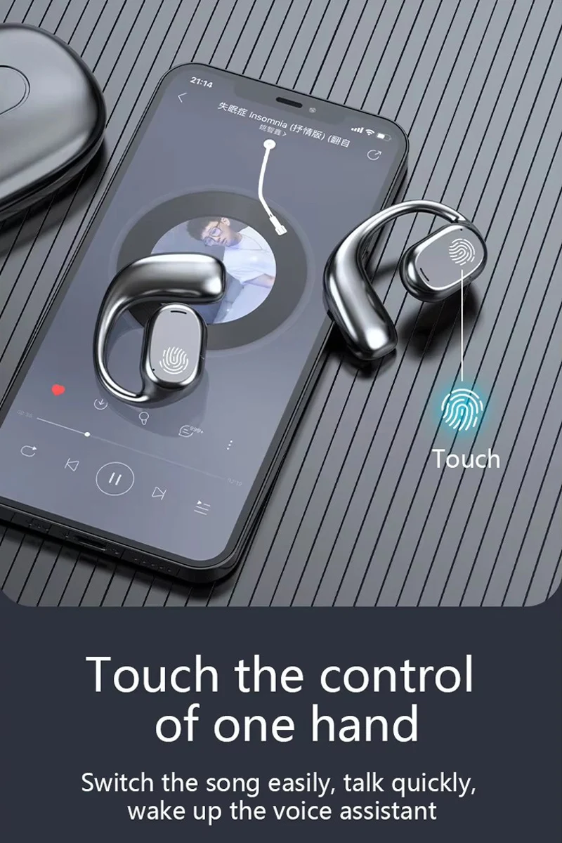 Frete grátis itens LED display touch control bluetooths fones de ouvido sem fio headset T280 esportes aberto earhook earbuds earphones