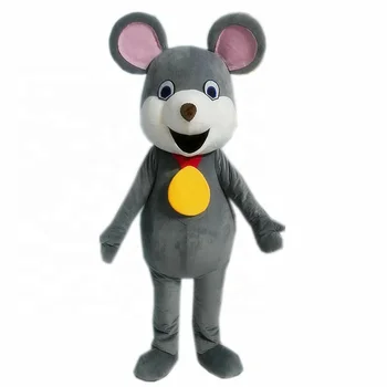 Super cute cartoon mouse mascot costume adult soft plush grey mouse mascot costume