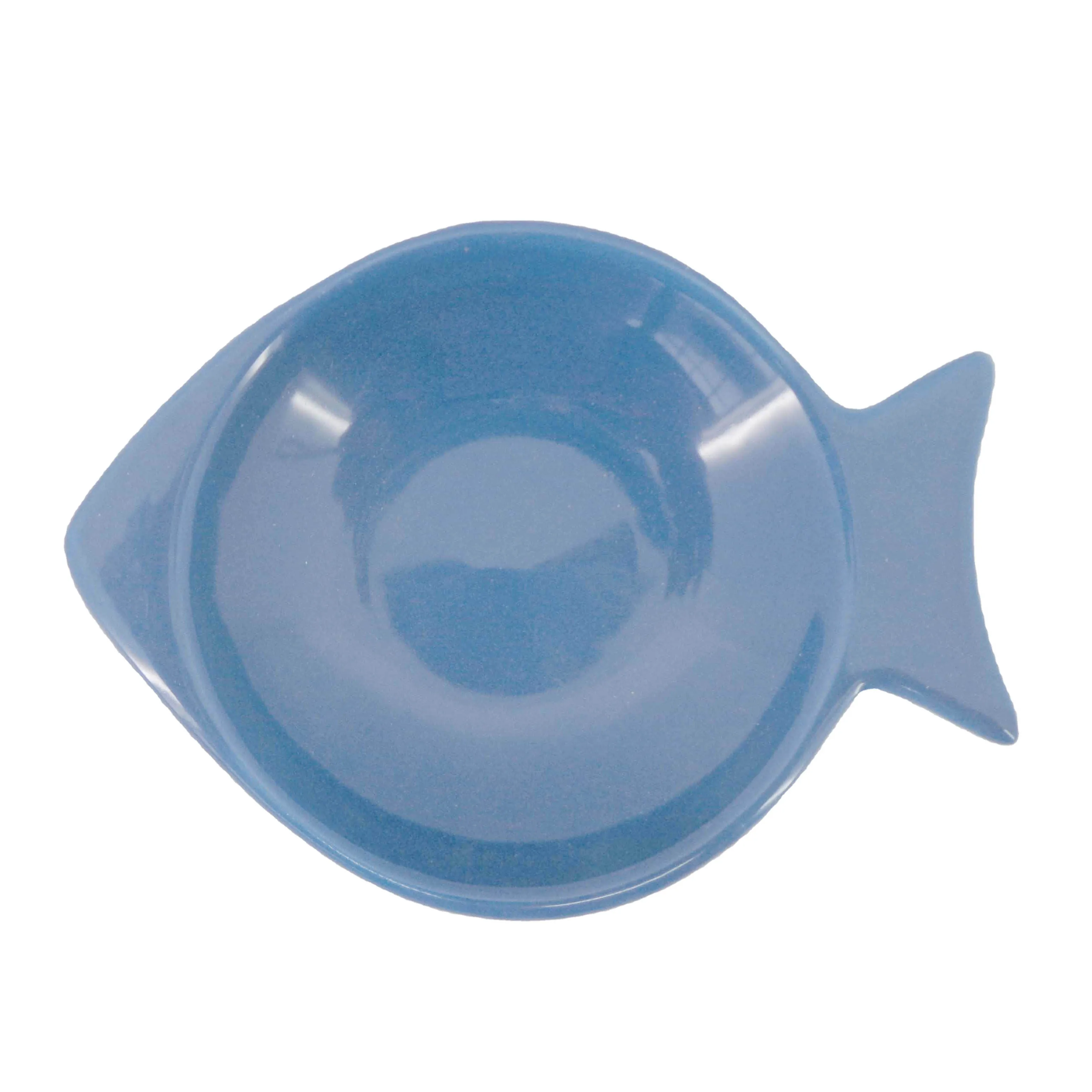 Blue Tableware Porcelain Fish Shape Cute Dishes Nuts Caviar Salad Plates
