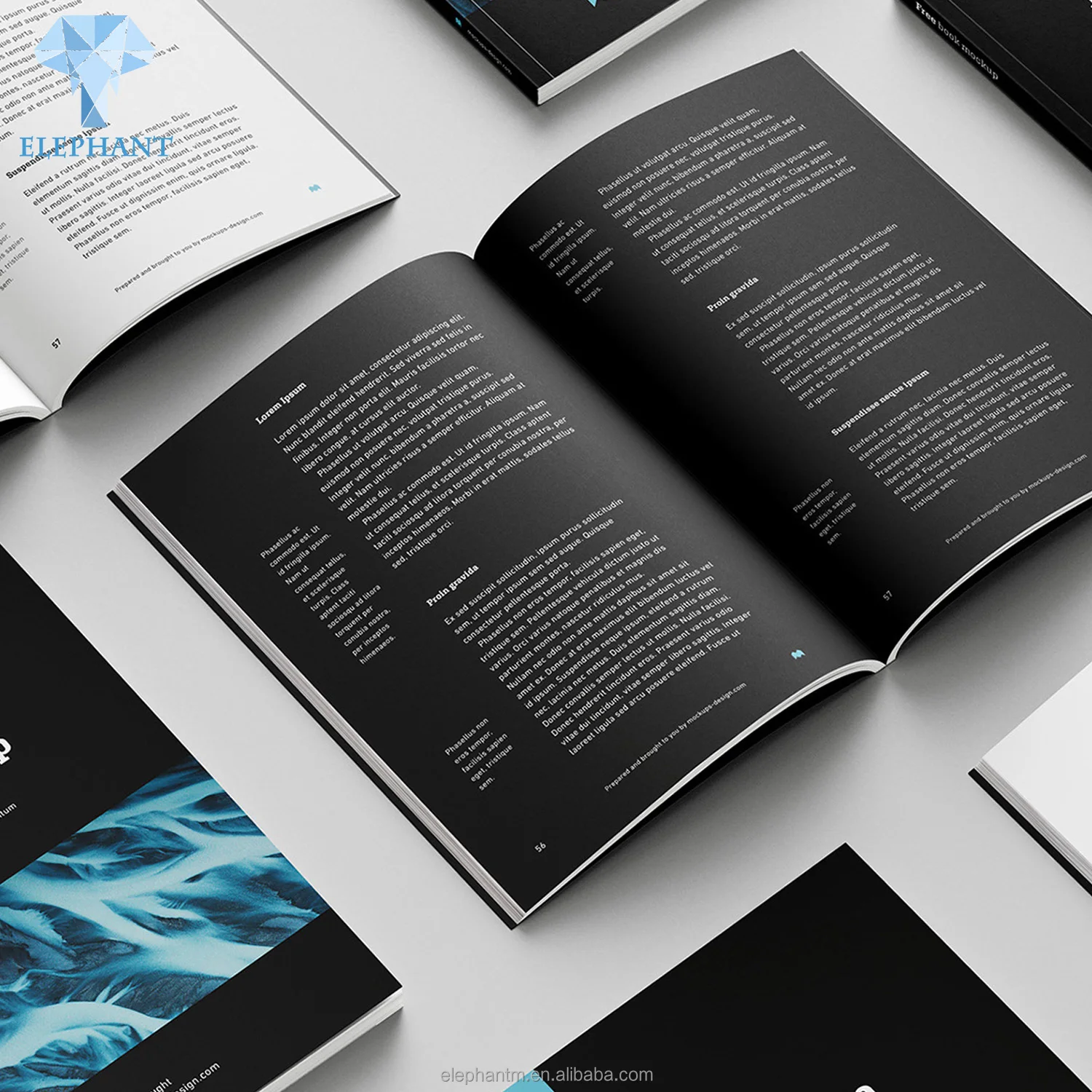 Custom Book Printing Service Paperback Soft Cover Full Color Magazine