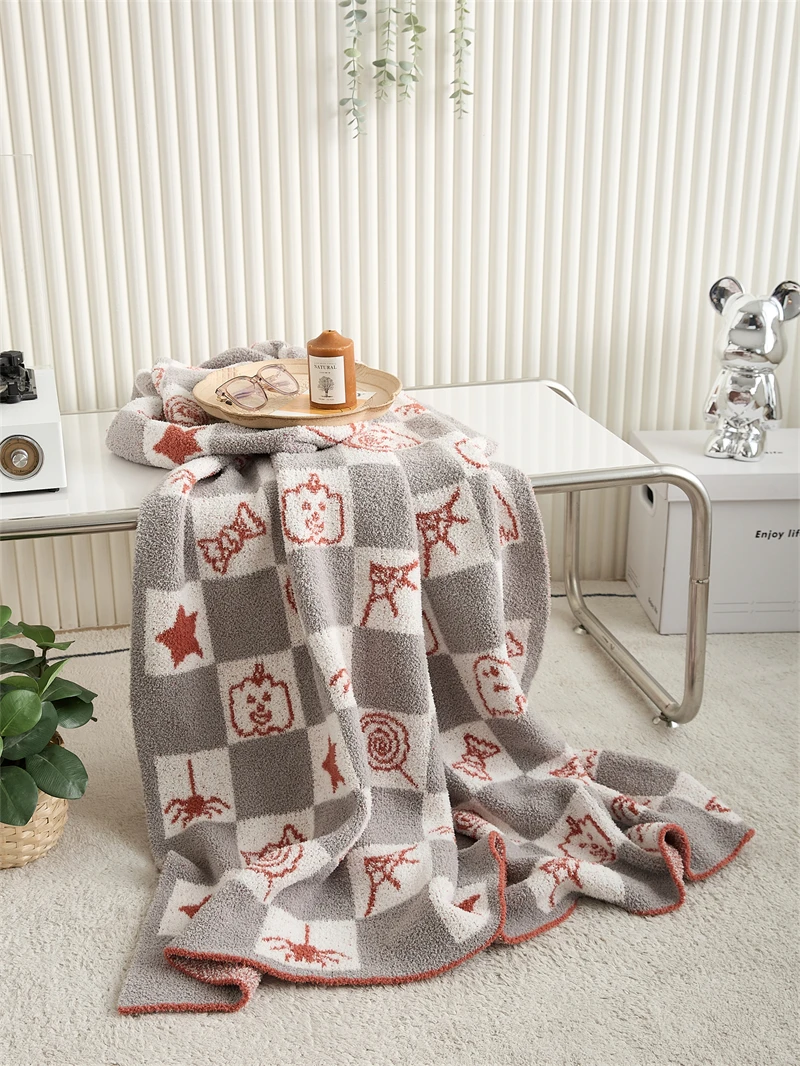 Halloween knitted blanket is fun and quirky with a great atmosphere for home decoration wsjly factory