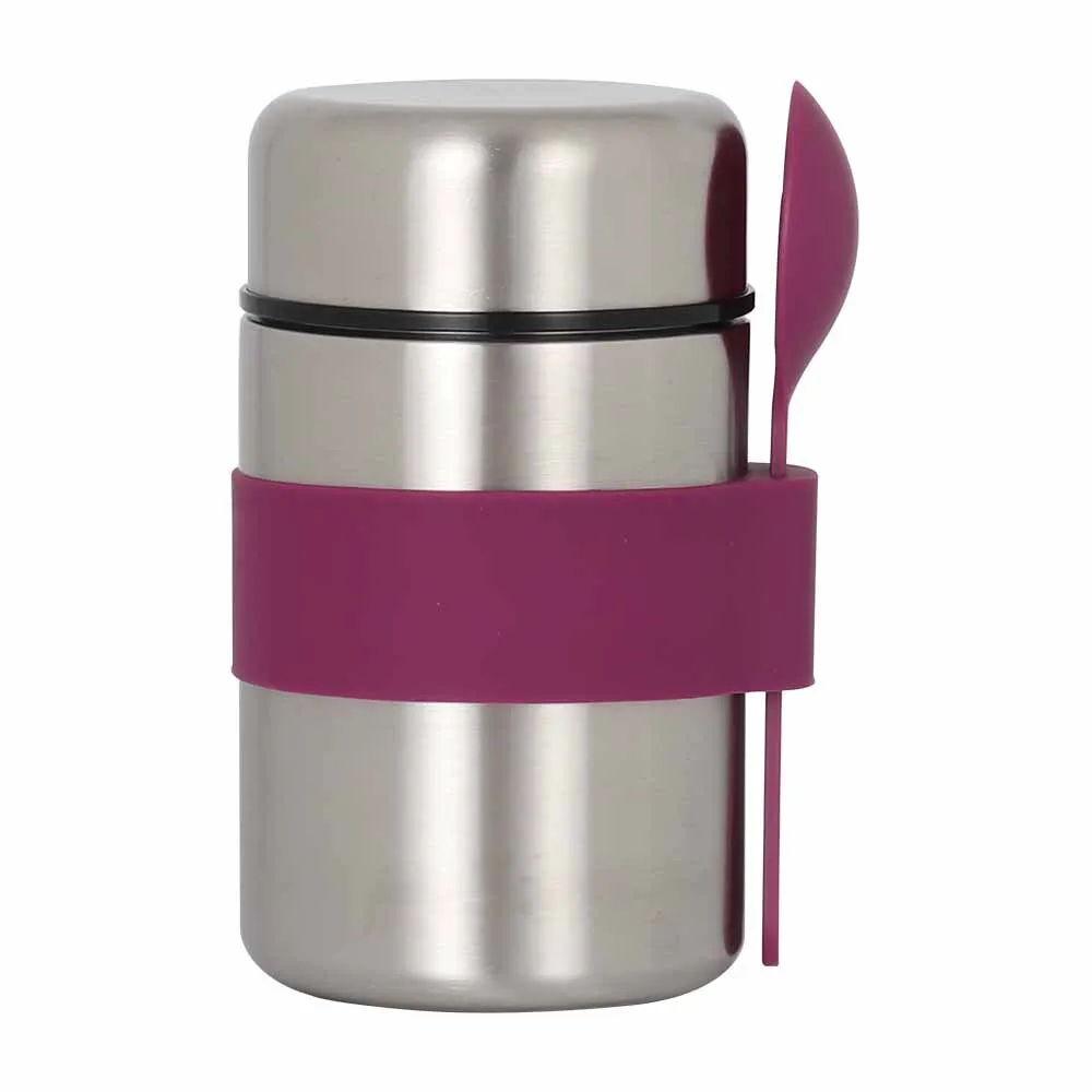 400ml  Keep Hot and Cold Double Wall Stainless Steel Insulated Food Flask Jar for Kids with Spoon