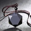 Obsidian Six-Pointed Star Lanyard