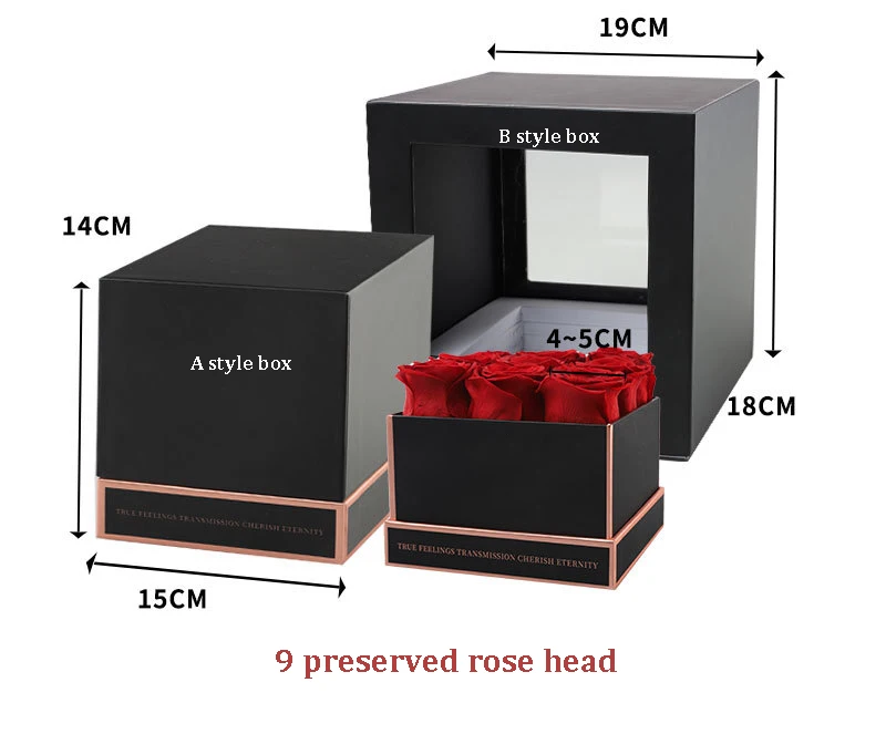 product rich style decorative flowers valentines day christmas gift immortal infinity eternal forever stabilized preserved roses box-56