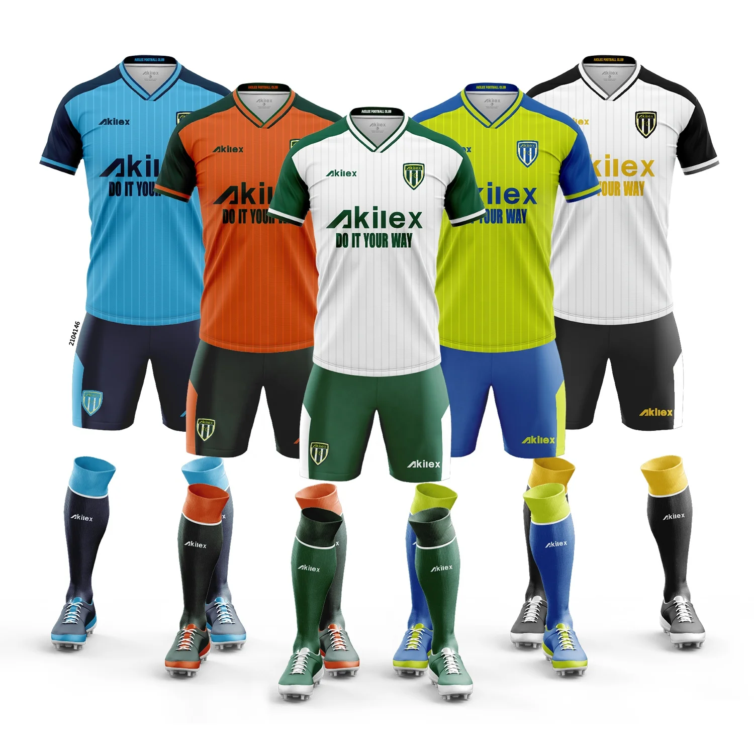 Custom Full Sublimation 100% Polyester Soccer Uniforms Sets Club