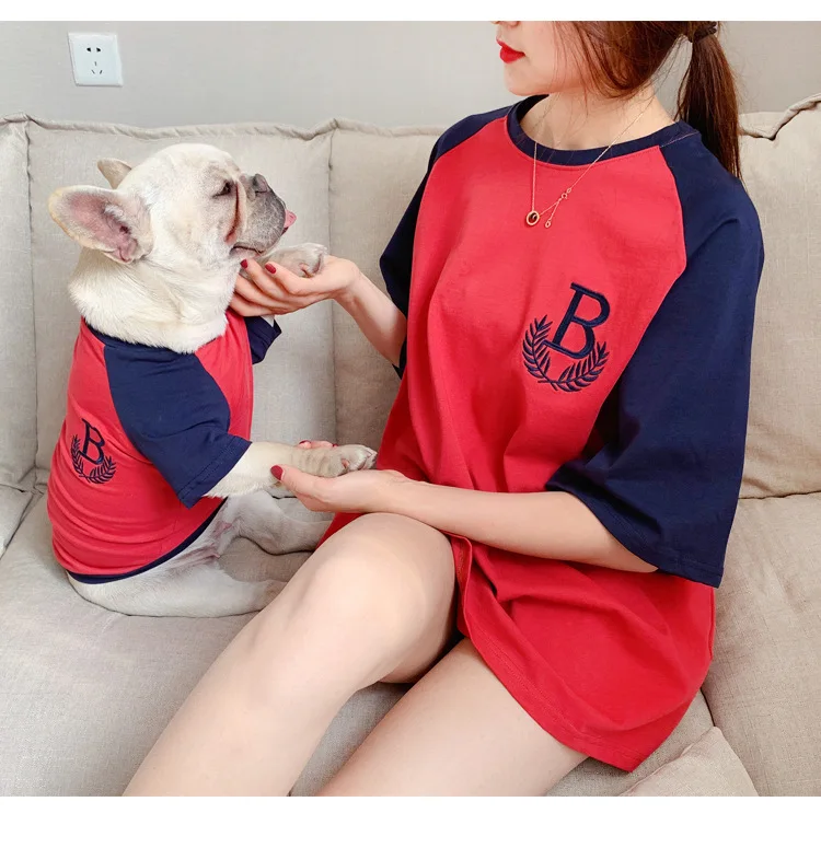 Ropa Mascotas Summer Pet T-shirt For French Bulldog Match Owner And Dog  Parent-child Dog Pet Clothes - Buy Parent-child Dog Clothes,Dog Clothes,Pet  T-shirt For French Bulldog Product on 