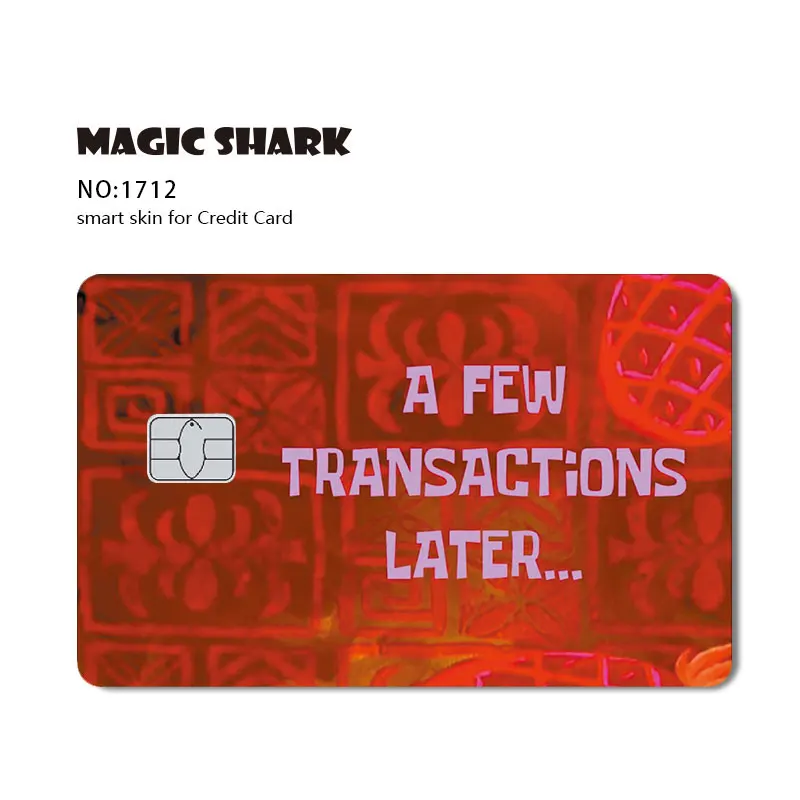 Magic Shark 3M Material Waterproof Personalised Debit Credit Card Skin OEM Multi Design Custom Bank Credit Card Sticker