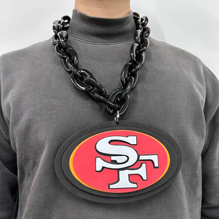 Nfl 3d Foam Chain Necklace Baltimore Ravens Green Bay Packers Oversized ...