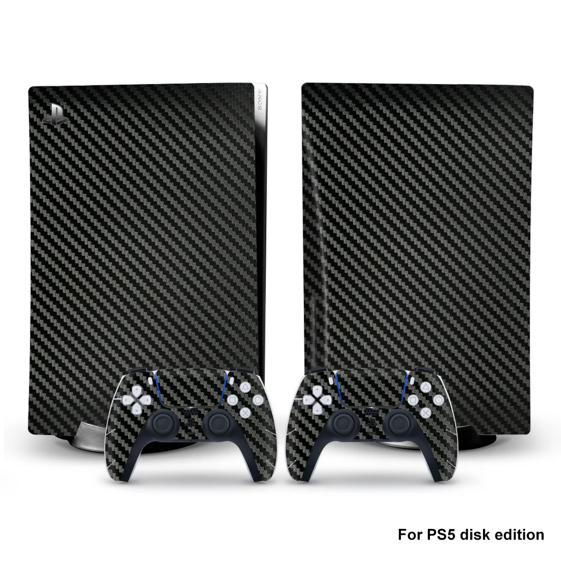 Data Frog Carbon Fiber Skin Sticker for PS5 Controller Console Skin for Playstation 5