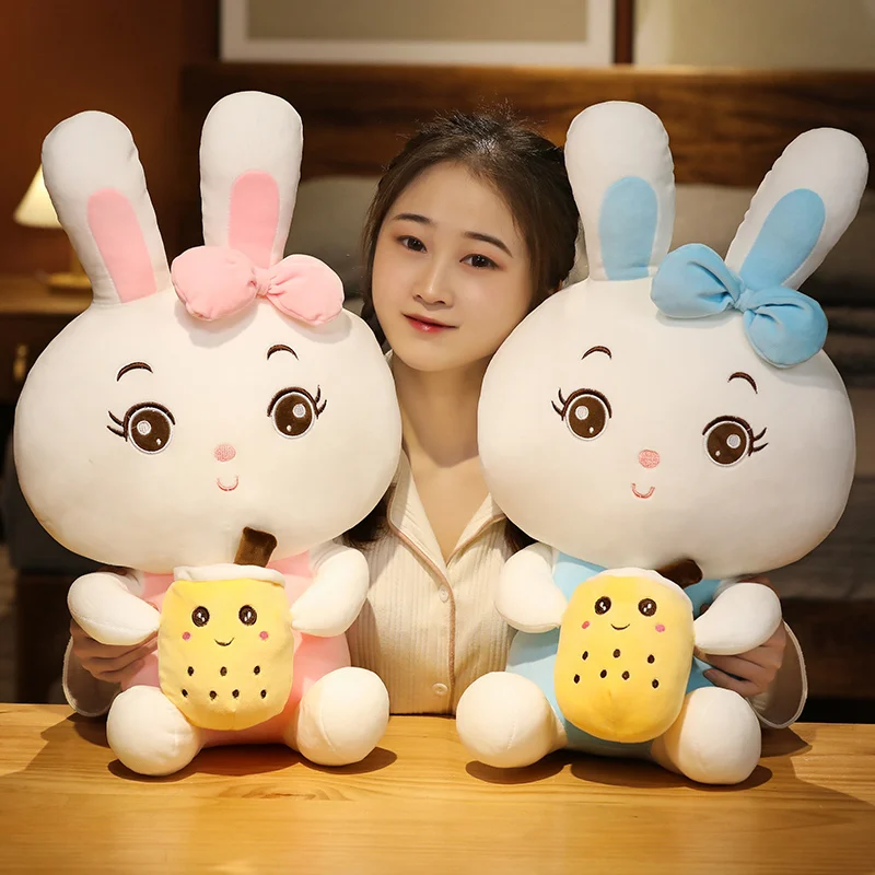 Boba Rabbit Plush Toys Soft Stuffed Seating Animal Rabbits Toy Plushie