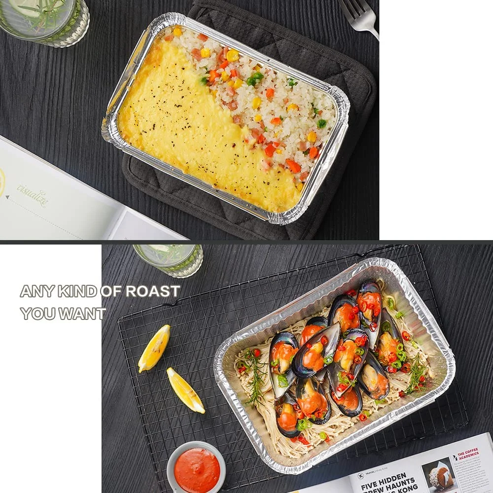 1lb Take Out Aluminum Foil Food Containers Barquette Aluminium