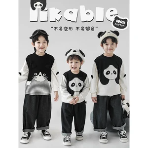 Autumn Children's Cute Cylindrical Jacquard Three-Dimensional Ear Sweater Vest Autumn New Children's Knitted Sweater