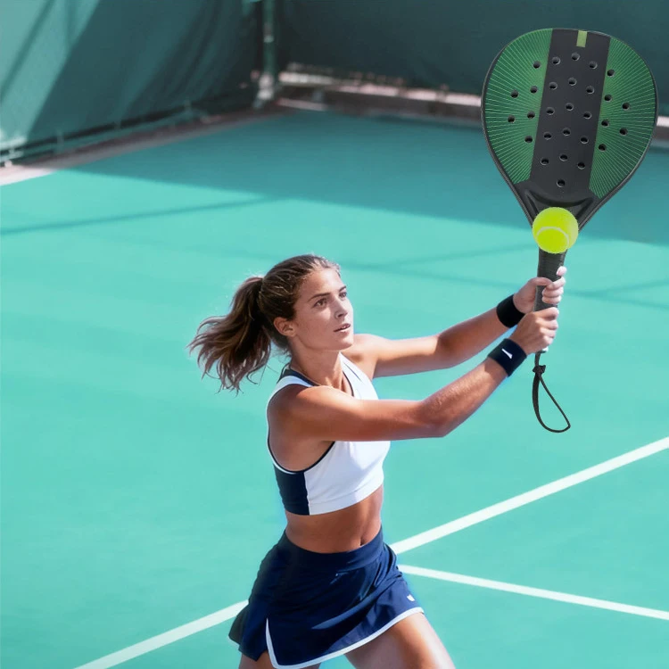 Custom High Quality 3k/12k/18k Carbon Fiber Palas De Tennis Rackets Eva Foam Paddel Tennis Game Oem Padel Bats Padel Racket