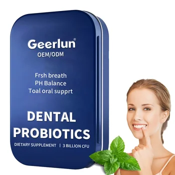 ODM OEM Dental Clean Supplements PH Balance Probiotic Mints Fresh Breath Probiotic & Prebiotic Chewing Tablets