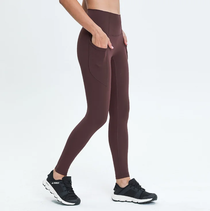 brown gym leggings