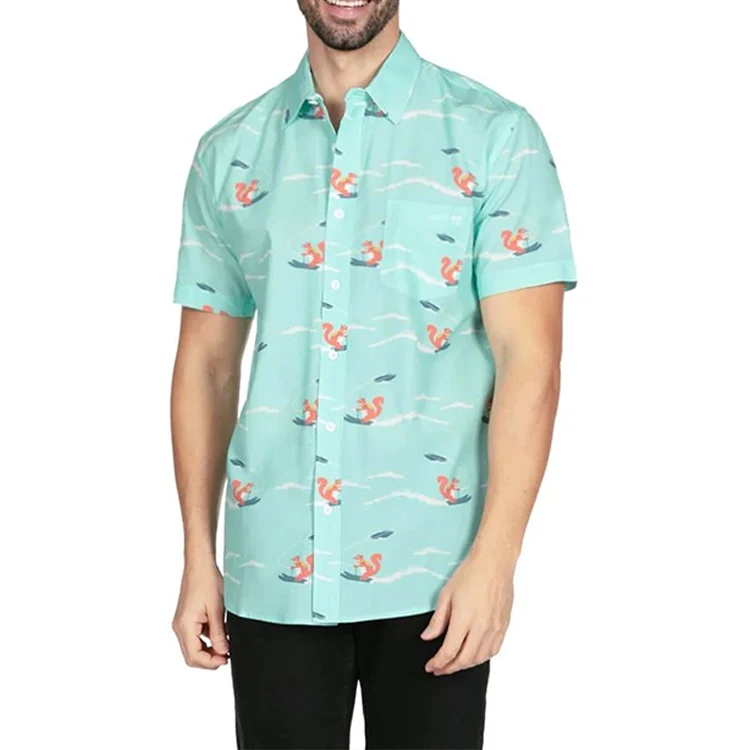 Custom All Over Printed Quality Button Up Short Sleeve Men Hawaiian ...