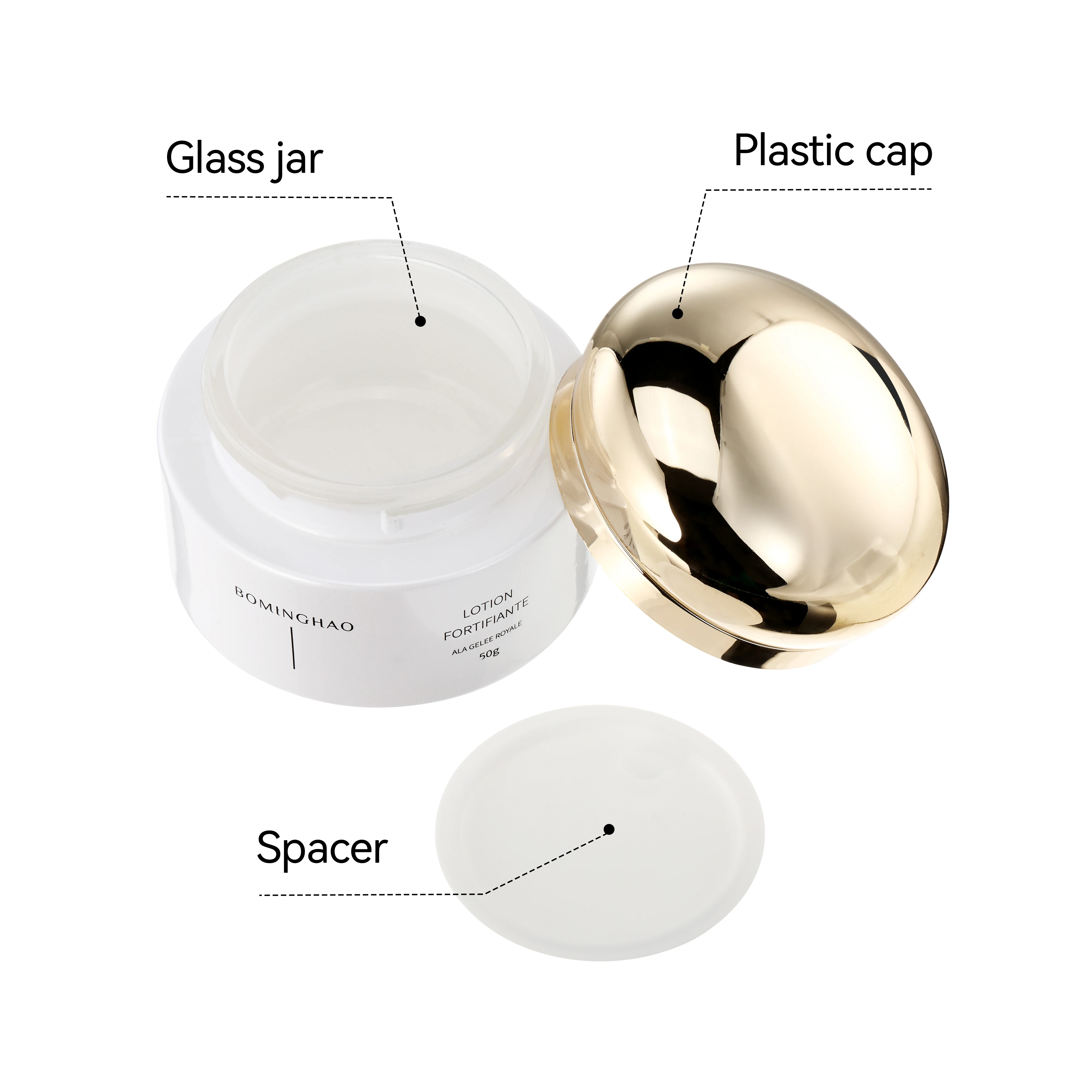 Custom Printed Empty Skincare Glass Lotion Bottle Pump Unique Coloured Gradient Cosmetic Packaging Set Flat for Skin Care Serum