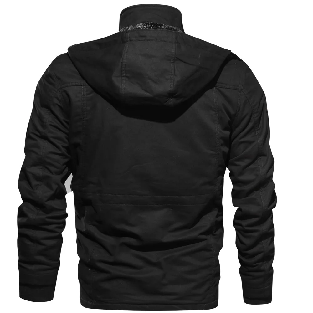 High quality men's winter fleece jacket, warm thicken outerwear for men, stylish fleece jacket for winter, ideal for winter activities and casual wear