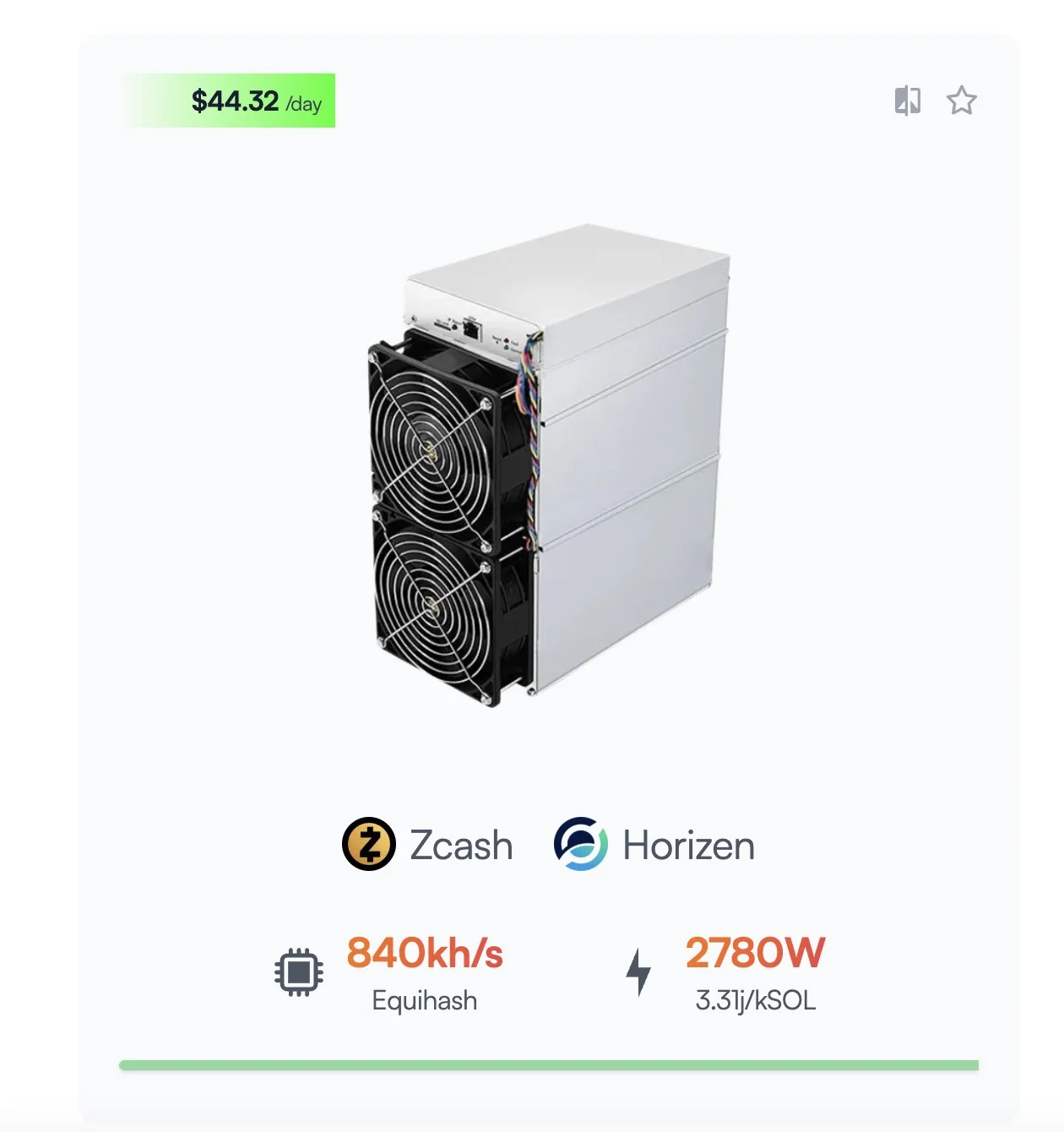 Used Bitmain Antminer Z15 Pro 840kSol Zcash crypto Miner 2780W