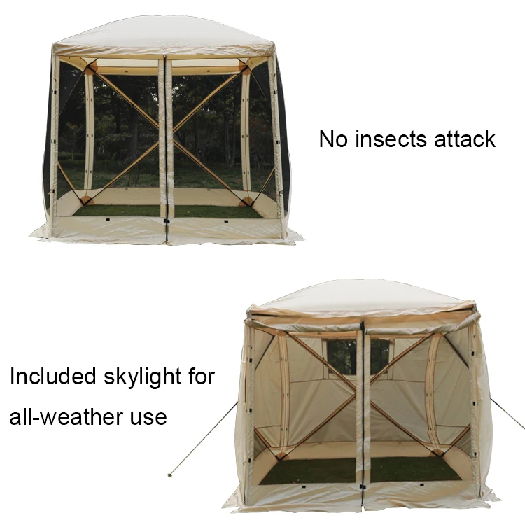 HOMFUL Multi Person Screen House Mesh Net Wall Shelter Gazebos Camping Canopy Tent